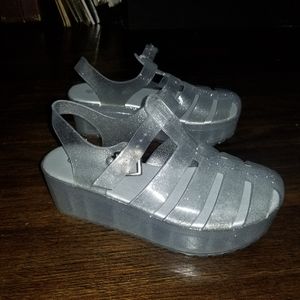 GREY SPARKLED PLATFORMS